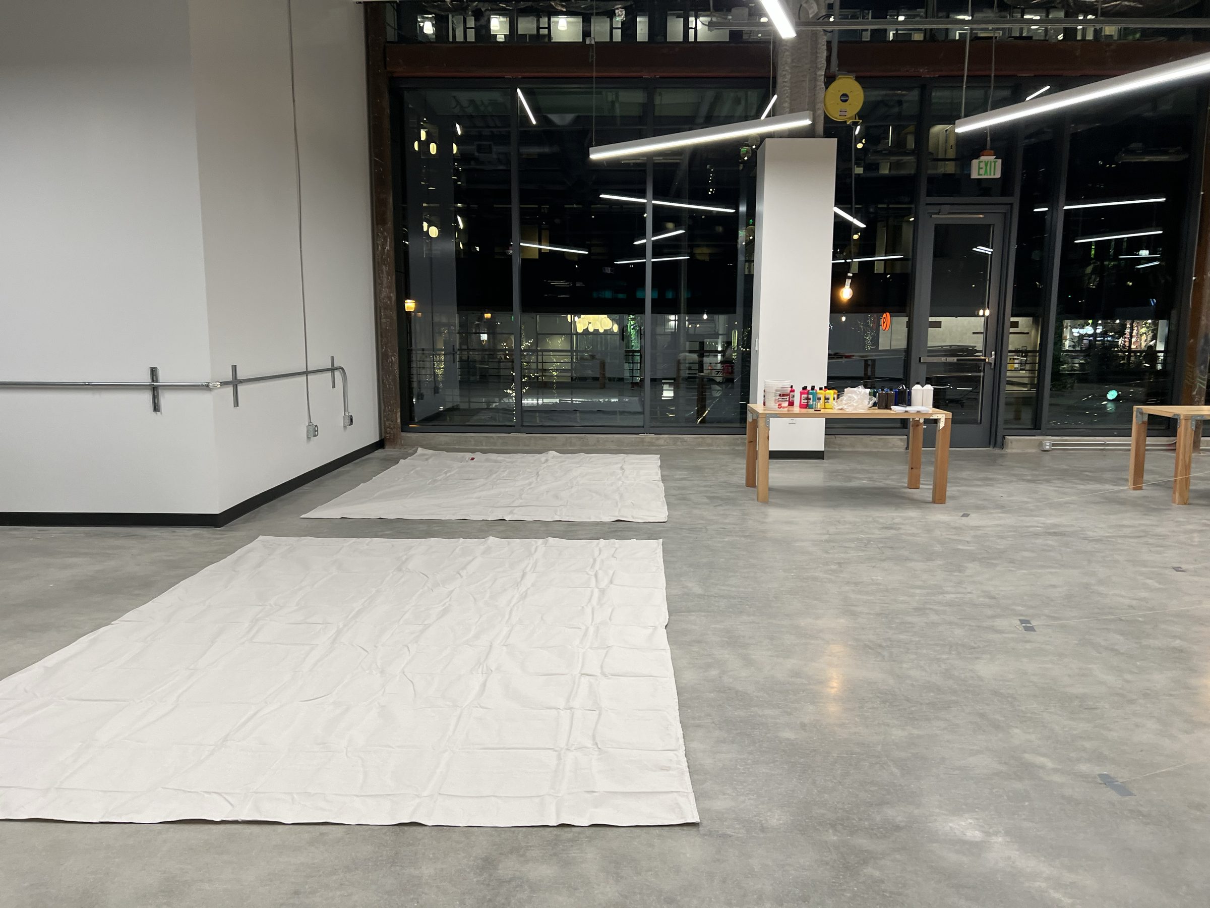 Looking deeper into the empty studio space before the work arrives.
